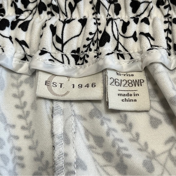 C Est. 1946 Stretch Comfort Pull-on Pants with Black & Cream Pants Sz 26/28 - Picture 7 of 10